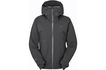 Image of Rab Downpour Light Jacket - Womens, Anthracite, 10/Small, QWG-91-ANT-10