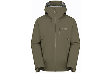 Image of Rab Downpour Mountain Jacket - Mens, Army, Medium, QWI-11-ARM-MED