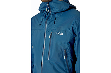 Image of Rab Downpour Mountain Jacket - Mens, Tempest Blue, Large, QWI-11-TMB-LRG