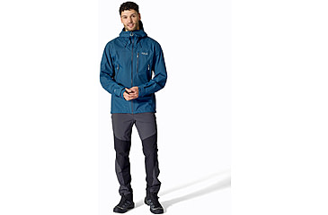 Image of Rab Downpour Mountain Jacket - Mens, Tempest Blue, Large, QWI-11-TMB-LRG