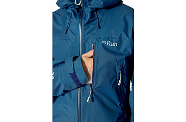 Image of Rab Downpour Mountain Jacket - Mens, Tempest Blue, Large, QWI-11-TMB-LRG