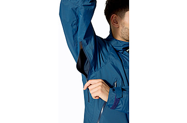 Image of Rab Downpour Mountain Jacket - Mens, Tempest Blue, Large, QWI-11-TMB-LRG