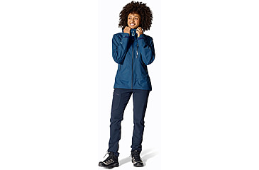 Image of Rab Downpour Mountain Jacket - Womens, Tempest Blue, 14/Large, QWI-12-TMB-14