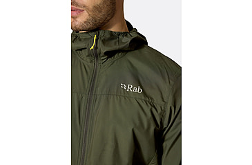 Image of Rab Windgather Hooded Jacket - Mens, Army, Extra Large, QWS-84-ARM-XLG