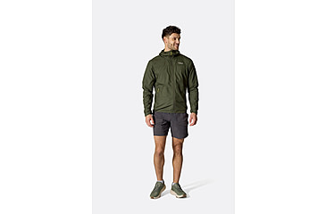 Image of Rab Windgather Hooded Jacket - Mens, Army, Extra Large, QWS-84-ARM-XLG