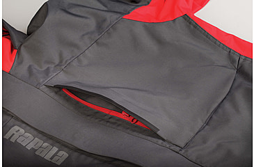 Image of Rapala Rain Jacket, Grey Red, Small, RR1J-S