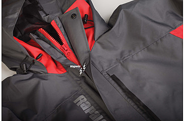 Image of Rapala Rain Jacket, Grey Red, Small, RR1J-S