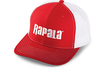 Image of Rapala Trucker Cap, Red/White Mesh Center Logo, RTC100