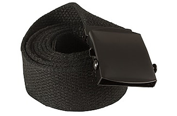 Image of Red Rock Outdoor Gear Cotton Web Belt, 54in, Plated Roller Buckle, Black w/ Black, 07-511