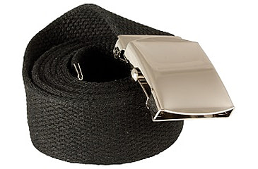 Image of Red Rock Outdoor Gear Cotton Web Belt, 54in, Plated Roller Buckle, Black w/ Nickle, 07-534