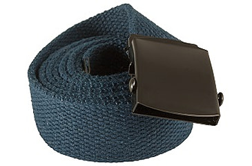 Image of Red Rock Outdoor Gear Cotton Web Belt, 54in, Plated Roller Buckle, Navy w/ Black, 07-513