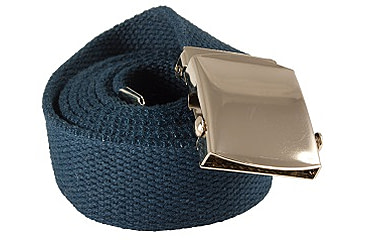 Image of Red Rock Outdoor Gear Cotton Web Belt, 54in, Plated Roller Buckle, Navy w/ Nickel, 07-533