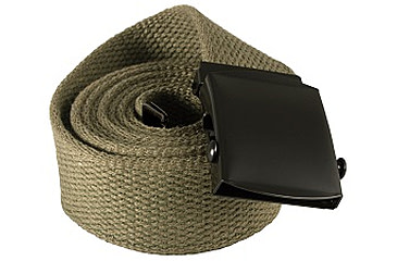 Image of Red Rock Outdoor Gear Cotton Web Belt, 54in, Plated Roller Buckle, Olive w/ Black, 07-514