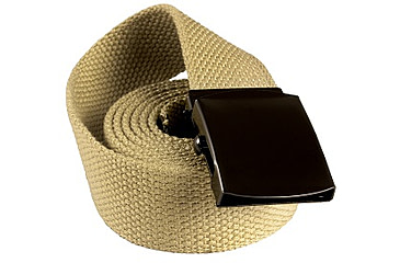 Image of Red Rock Outdoor Gear Cotton Web Belt, 54in, Plated Roller Buckle, Tan w/ Black, 07-512