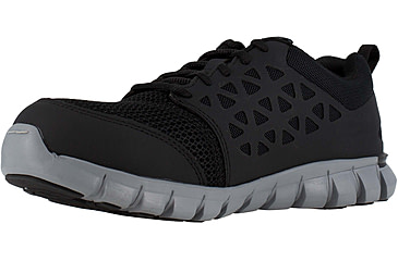 Image of Reebok Sublite Cushion Work Athletic Oxford Shoes - Womens, Medium, Black, 5.5, 690774425064