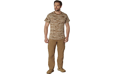 Image of Rothco 100% Cotton Camo T-Shirt - Mens, Desert Digital Camo, Small, 60565-DesertDigitalCamo-S
