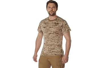 Image of Rothco 100% Cotton Camo T-Shirt - Mens, Desert Digital Camo, Small, 60565-DesertDigitalCamo-S