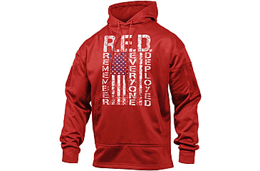 Image of Rothco Concealed Carry Remember Everyone Deployed Hoodie - Men's, Medium, Red, 4036-M