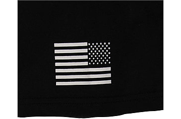 Image of Rothco 2-Sided Security T-Shirt w/US Flag On Sleeve - Mens, Black, Small, 11040-S