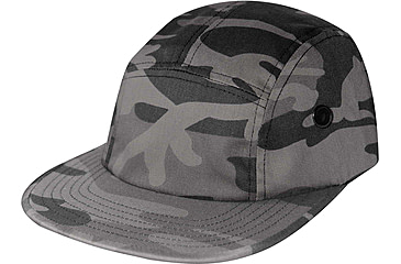 Image of Rothco 5 Panel Military Street Cap, Black Camo, One Size, 95001-BlackCamo