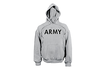 Image of Rothco Army PT Pullover Hooded Sweatshirt, Grey, 2XL, 9190-Grey-2XL