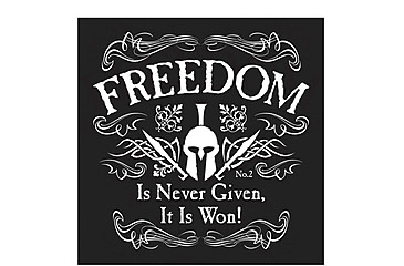 Image of Rothco Athletic Fit Freedom T-Shirt, Mens, Black, Small, 1187-870