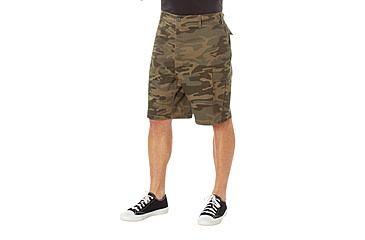 Image of Rothco Camo BDU Shorts - Men's, Coyote Camo, Small, 613902037403