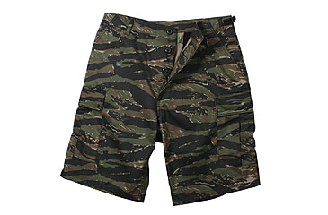 Image of Rothco Camo BDU Shorts, Tiger Stripe Camo, Small, 7085-TigerStripeCamo-S