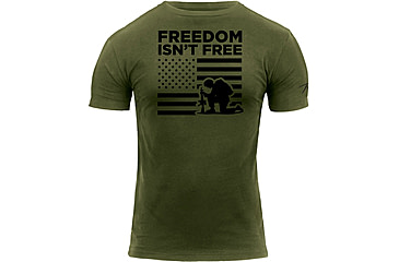 Image of Rothco Freedom Isn't Free T-Shirt, Olive Drab, Large, 2708-OliveDrab-L