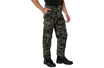 Image of Rothco Color Camo Tactical BDU Pants - Mens, Black Camo, S, 3843-Sm