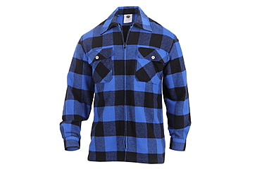 Image of Rothco Concealed Carry Flannel Shirt, Blue, Small, 3866-Blue-S
