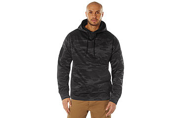Image of Rothco Concealed Carry Hoodie - Men's, Midnight Black Camo, Small, 12210-MidnightBlackCamo-S
