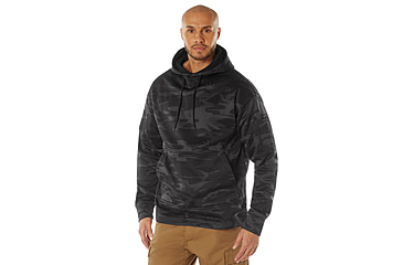 Image of Rothco Concealed Carry Hoodie - Mens, S, Midnight Black Camo, 12210-MidnightBlackCamo-S