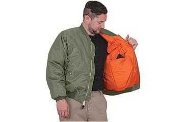 Image of Rothco Concealed Carry MA-1 Flight Jacket, Sage Green, Extra Large, 77450-SageGreen-XL