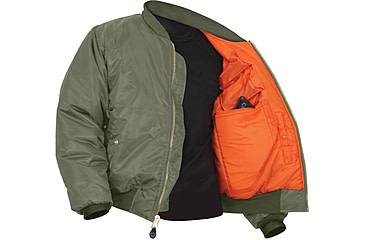 Image of Rothco Concealed Carry MA-1 Flight Jacket, Sage Green, Extra Large, 77450-SageGreen-XL