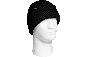 Image of Rothco Deluxe Fine Knit Sherpa-Lined Watch Cap - Mens, Black, 57970-Black