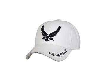 Image of Rothco Deluxe U.S. Air Force Wing Low Profile Insignia Cap, White, 9154-White