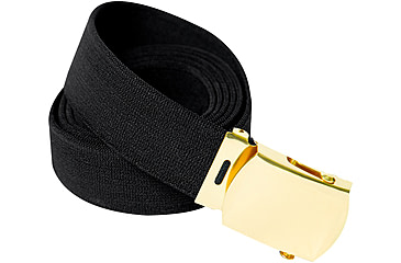 Image of Rothco Elastic Stretch Web Belt, Black/Gold, 54in, 11471-Gold