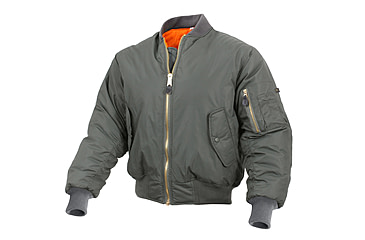 Image of Rothco Enhanced Nylon MA-1 Flight Jacket, Sage Green, XL, 2860-SageGreen-XL