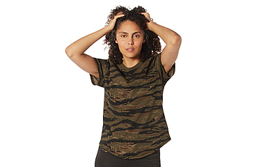 Image of Rothco Essential Moisture Wicking Raglan Sleeve T-Shirt - Women's, Tiger Stripe Camo, 2XL, 13256-TigerStripeCamo-2XL