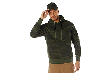 Image of Rothco Every Day Pullover Hooded Sweatshirt - Men's, Midnight Woodland Camo, Large, 42095-MidnightWoodlandCamo-L