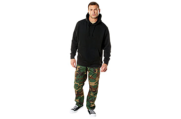 Image of Rothco Every Day Pullover Hooded Sweatshirt, Black, Medium, 42050-M