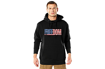 Image of Rothco Freedom US Flag Hoodie - Men's, Black, Small, 11880-S