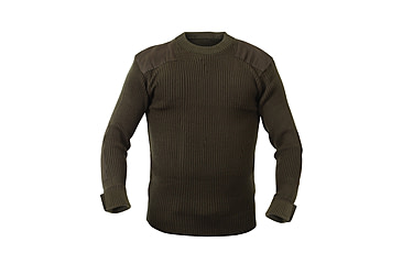 Image of Rothco G.I. Style Acrylic Commando Sweater, Olive Drab, Small, 6347-OliveDrab-S