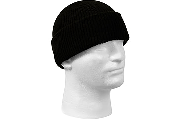 Image of Rothco Genuine G.I. Wool Watch Cap, Mens, Black, One Size, 8492