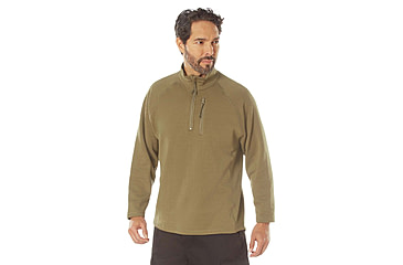 Image of Rothco Grid Fleece Pullover, Coyote Brown, Extra Large, 613902039667