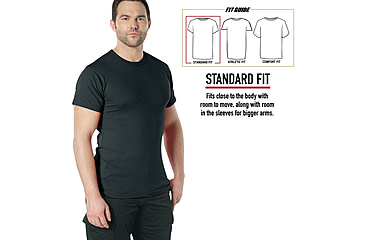 Image of Rothco Heavyweight T-Shirt 5014, Black, L, 50175-Black-L
