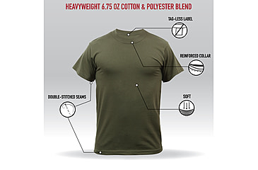Image of Rothco Heavyweight T-Shirt 5014, Olive Drab, XL, 50190-OliveDrab-XL