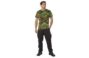 Image of Rothco Heavyweight T-Shirt 5014, Woodland Camo, XL, 50195-WoodlandCamo-XL