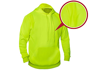 Image of Rothco High-Vis Performance Hooded Sweatshirt - Mens, Safety Green, Small, 10381-S